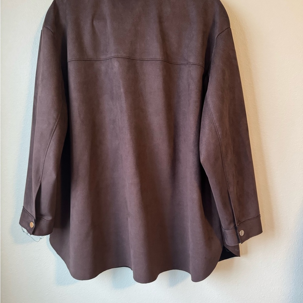 Torrid Faux Suede Brown Shacket - Picture 6 of 6